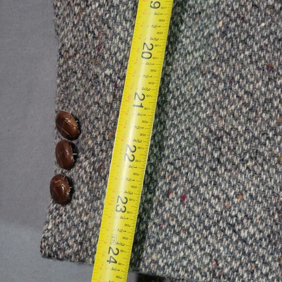 Vintage Levis Strauss Wool Tweed Blazer Lg Sports Coat Elbow Patches Herringbone - Picture 13 of 16